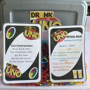 Drunk Uno double sided shot glasses.
